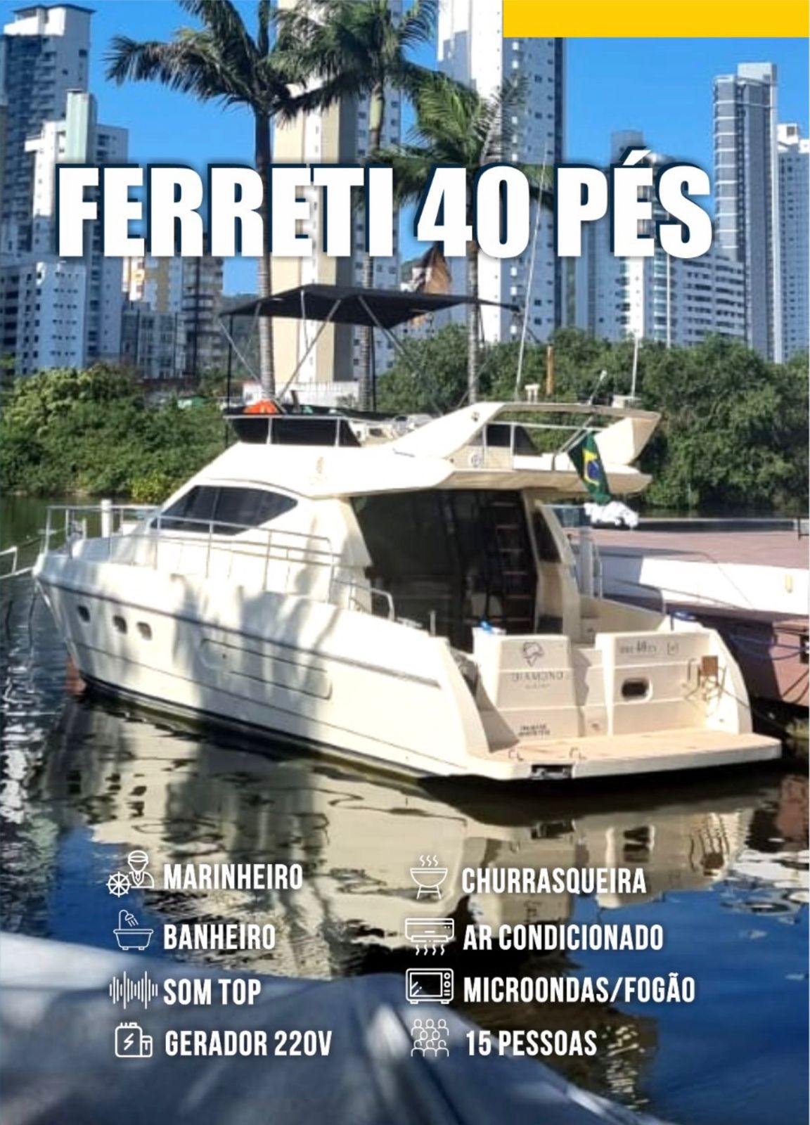 Lancha Ferreti 40 Pés